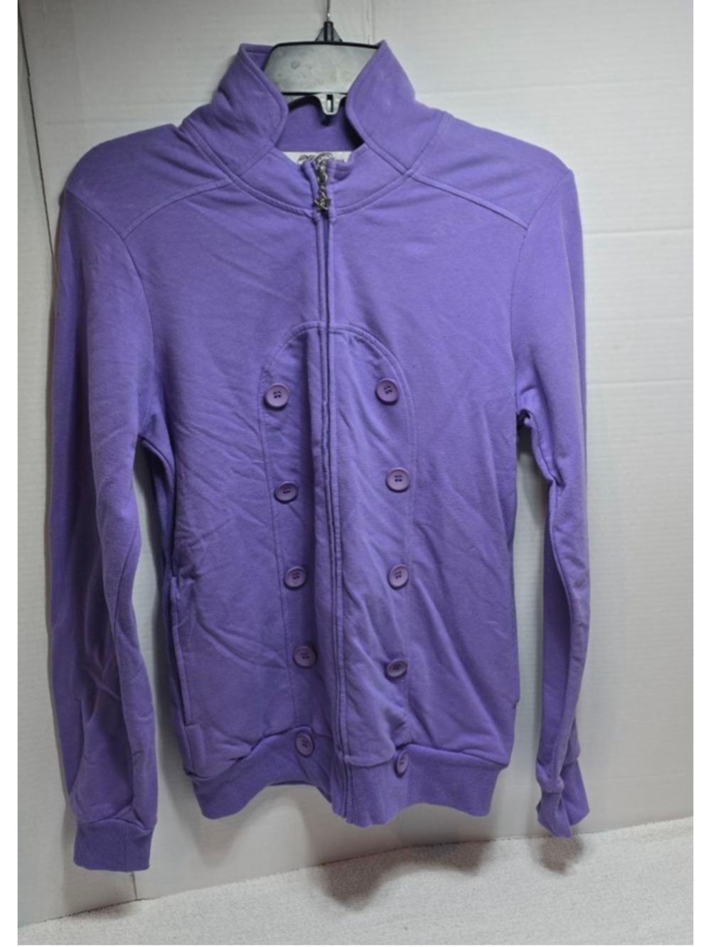 Women's Whisper Me Purple Full Zip Sweatshirt S